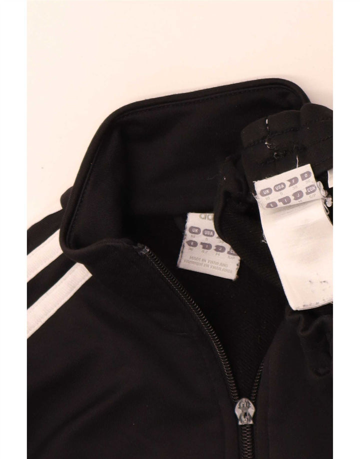 Adidas Damen-Trainingsanzug, UK 10, Größe S, Schwarz, Polyester