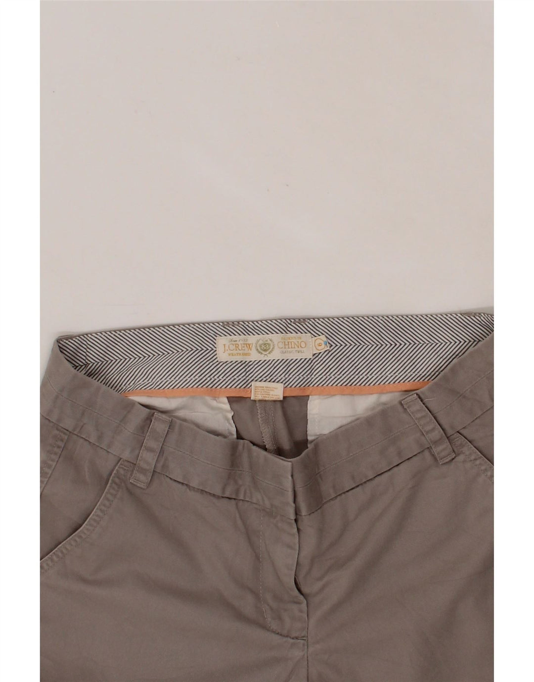 J. CREW Womens Classic Fit Chino Shorts US 6 Medium W30 Grey Cotton Vintage J. Crew and Second-Hand J. Crew from Messina Hembry 