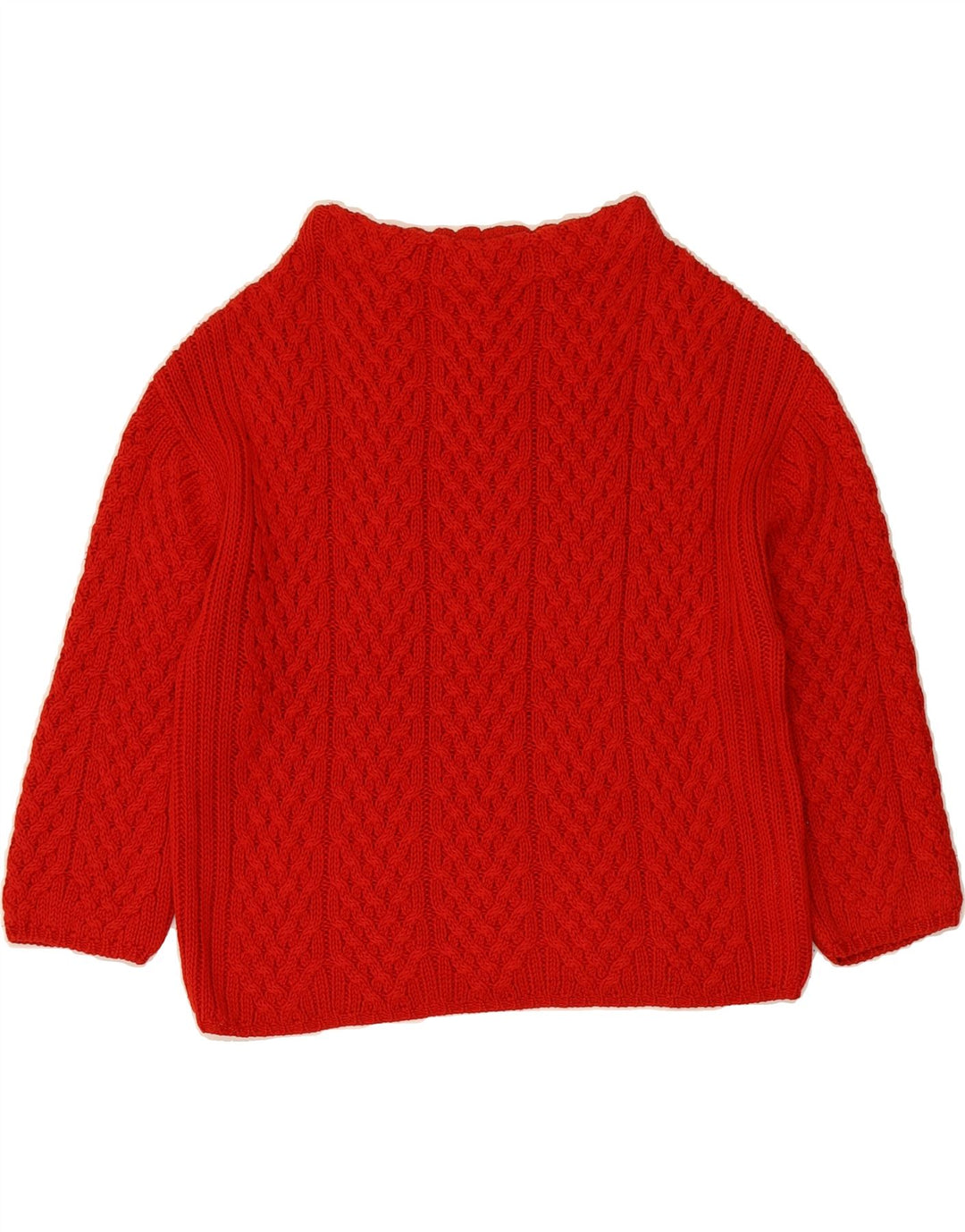 ZARA Womens Turtle Neck Jumper Sweater UK 14 Medium Red Acrylic Vintage Zara and Second-Hand Zara from Messina Hembry 