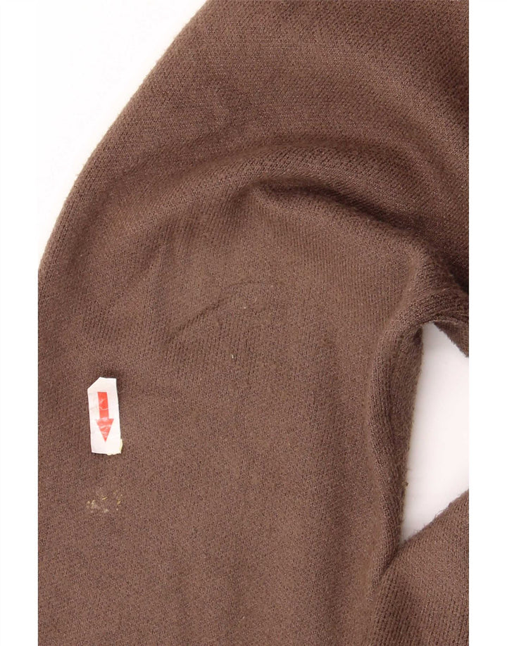 Massimo Dutti Herren-Strickjacke, groß, braune Viskose