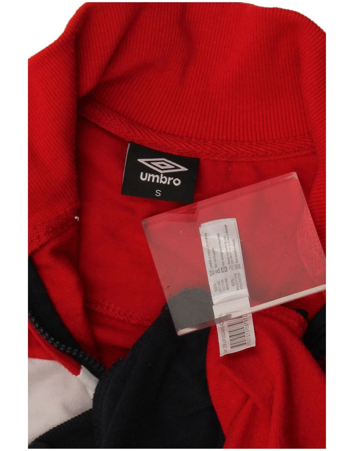 Umbro Damen-Trainingsanzug-Top-Jacke, UK 10, Größe S, Marineblau, Colourblock-Baumwolle