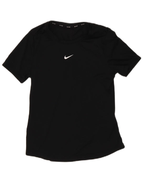 Nike Mädchen Dri Fit T-Shirt Top 10–11 Jahre Medium Schwarz Polyester