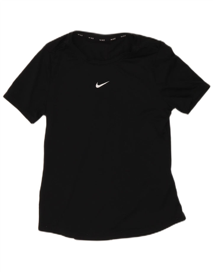 Nike Mädchen Dri Fit T-Shirt Top 10–11 Jahre Medium Schwarz Polyester