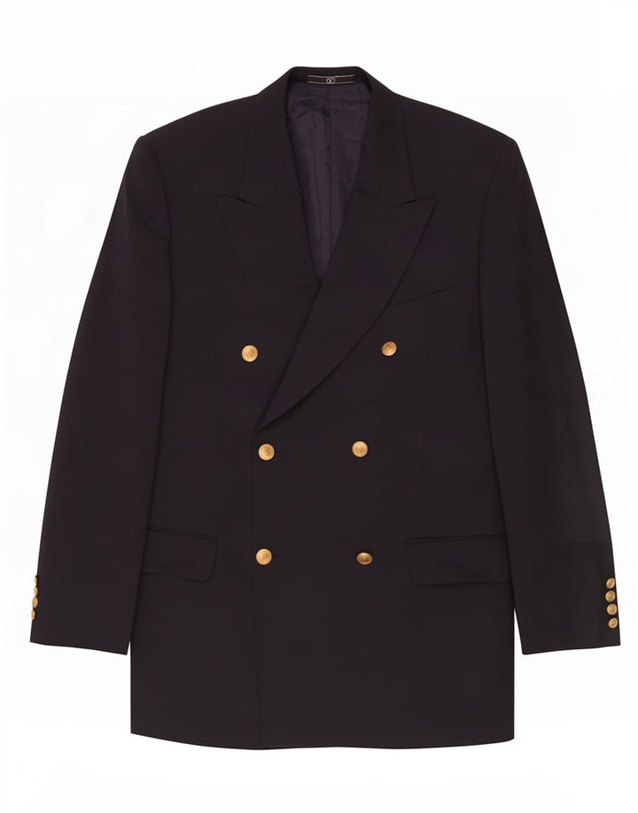 Valentino Herren-Zweireiher-Blazer, UK-Gr. 38, mittleres Marineblau