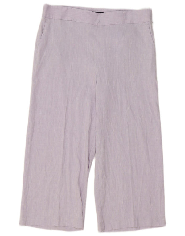 Marks & Spencer Damen-Caprihose mit weitem Bein, UK 14, Größe L W34 L22, Lila