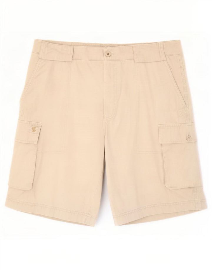 Izod Herren Cargo-Shorts, Größe L, W36, Beige, Baumwolle