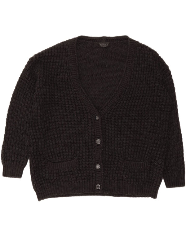 Topshop Damen-Strickjacke in Übergröße, Gr. 8, Small, Schwarz, Acryl