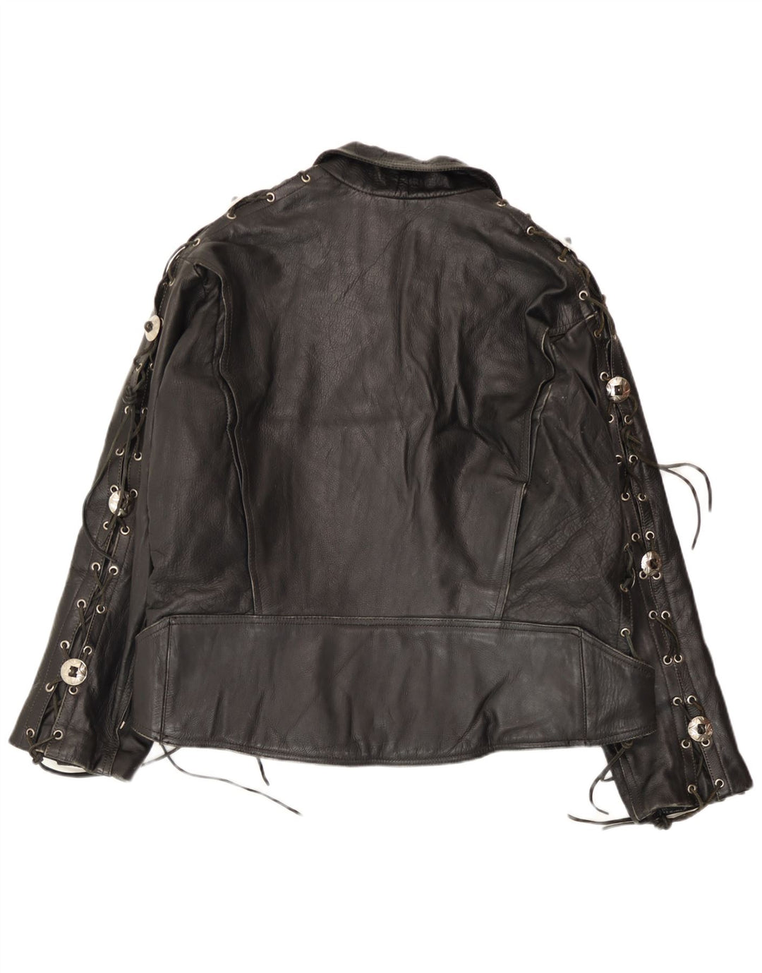 Vintage Herren Leder Bikerjacke Großes schwarzes Leder