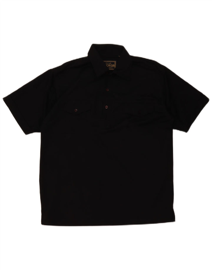 Cotton Club Herren-Poloshirt aus mittelschwarzem Polyester