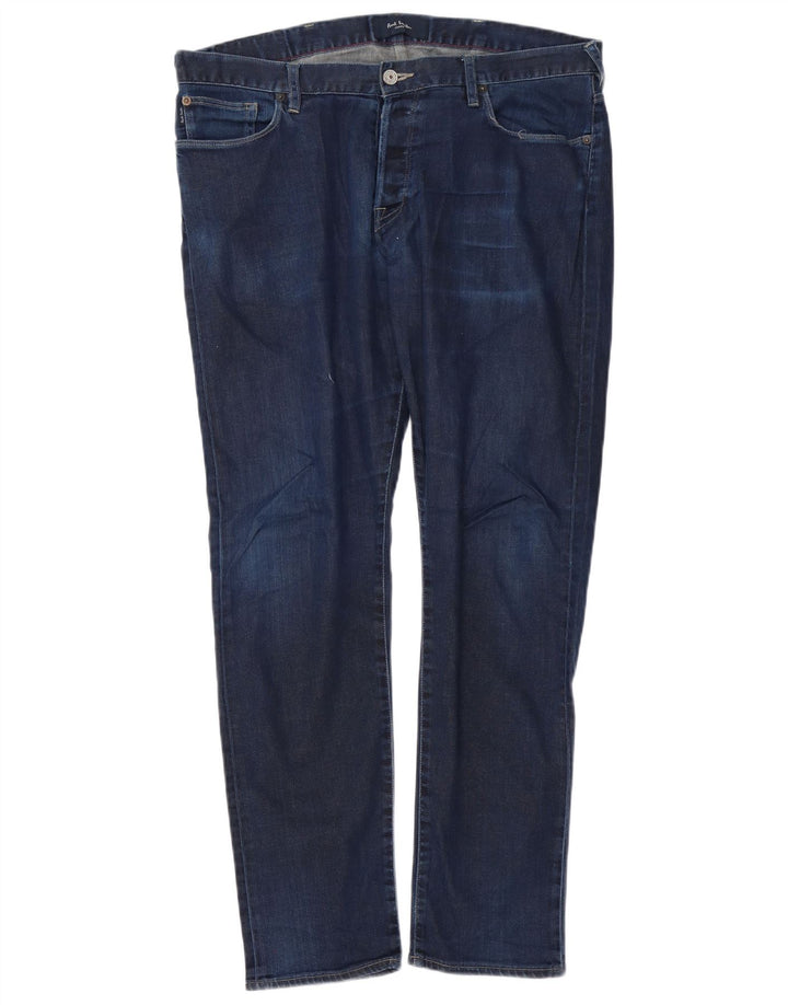 Paul Smith Herren Slim Jeans W36 L30 Marineblaue Baumwolle