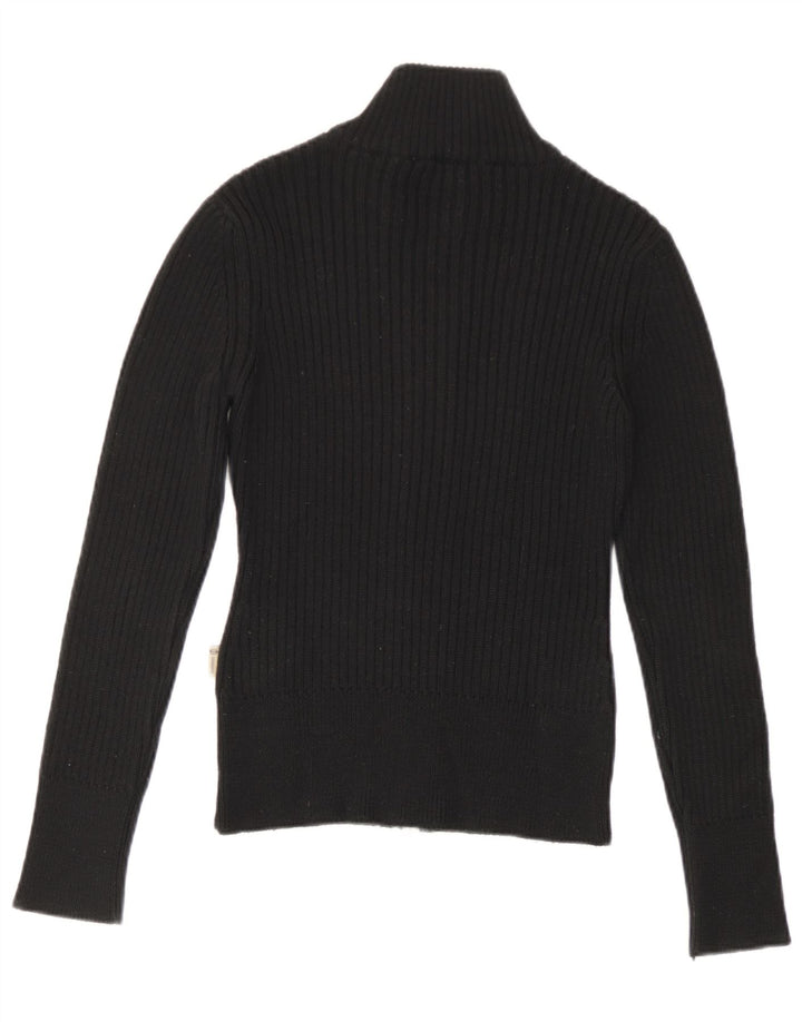 Sergio Tacchini Damen-Cardigan mit durchgehendem Reißverschluss, Gr. 10, Größe S, Schwarz