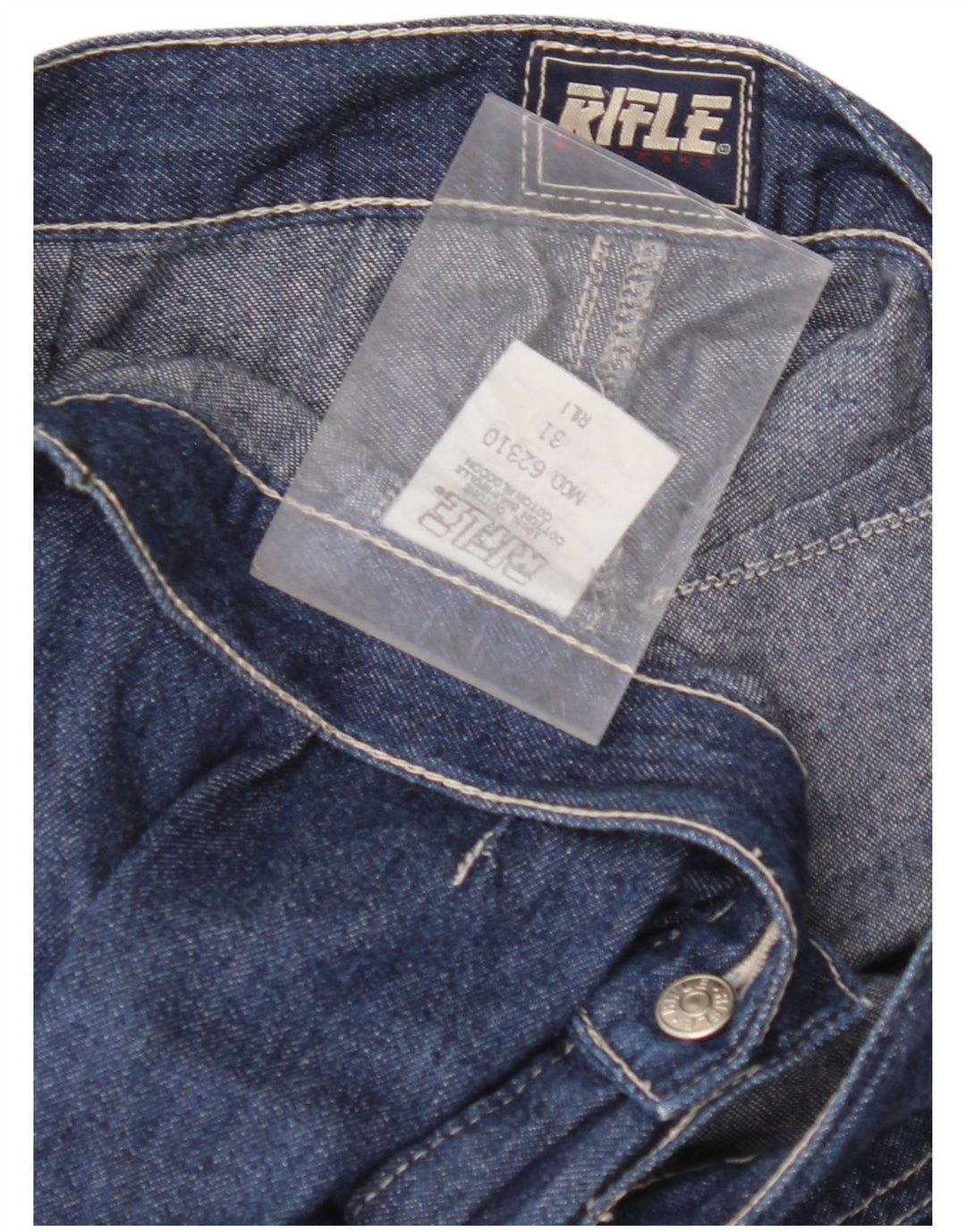 RIFLE Damen Jeansrock W31 mittelblaue Baumwolle
