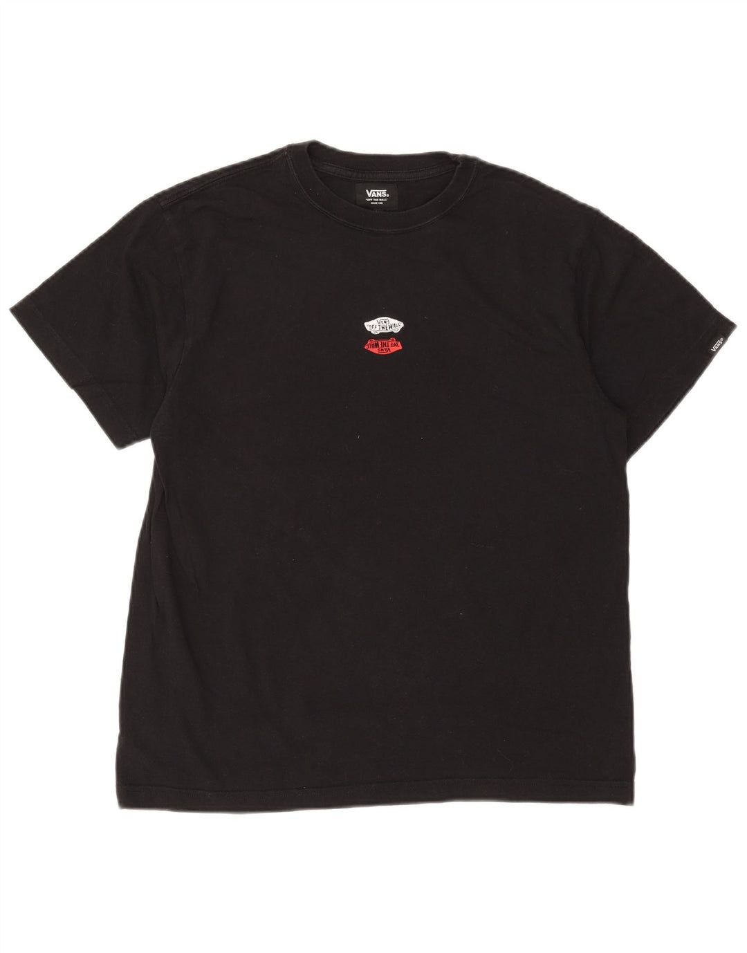 Vans Herren T-Shirt Top Medium Schwarz Baumwolle