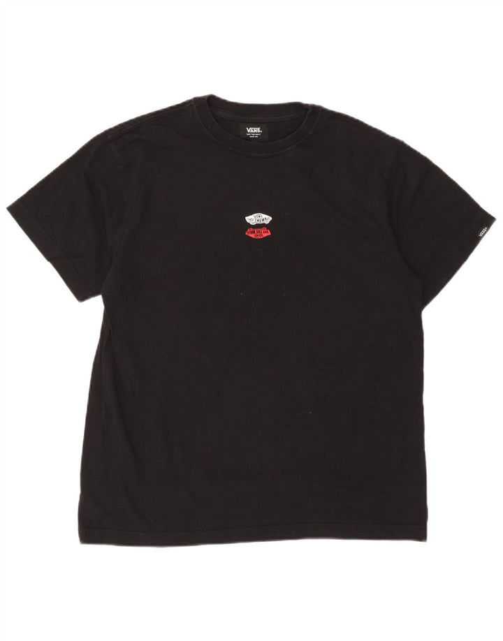 Vans Herren T-Shirt Top Medium Schwarz Baumwolle