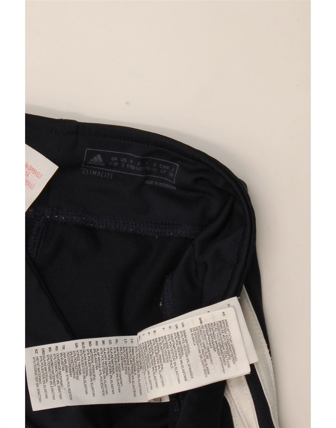 ADIDAS Climalite-Leggings für Mädchen, 9–10 Jahre, marineblaues Polyester