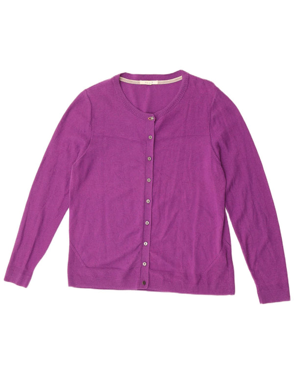 White Stuff Damen-Cardigan-Pullover UK 16 Large Lila Merinowolle