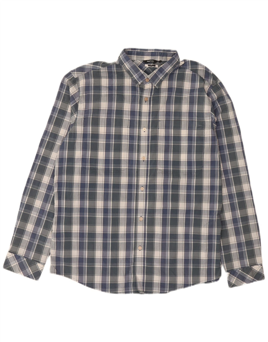 Rohan Herrenhemd XL, blau kariert, Polyester