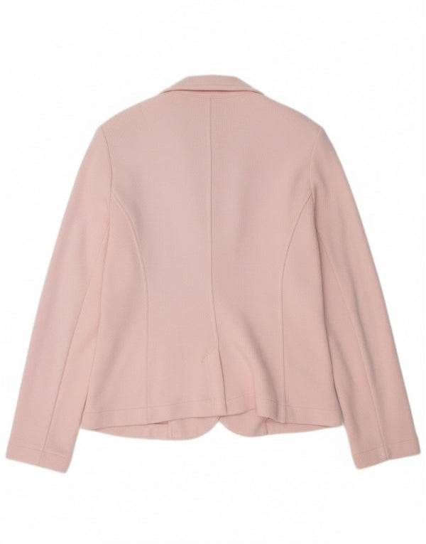 Whistles Womens 2 Button Blazer Jacket UK 16 Large Pink Cotton