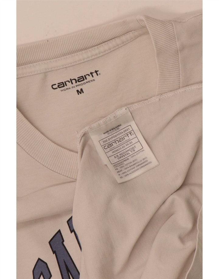 Carhartt Herren Grafik-T-Shirt-Oberteil aus mittelweißer Baumwolle