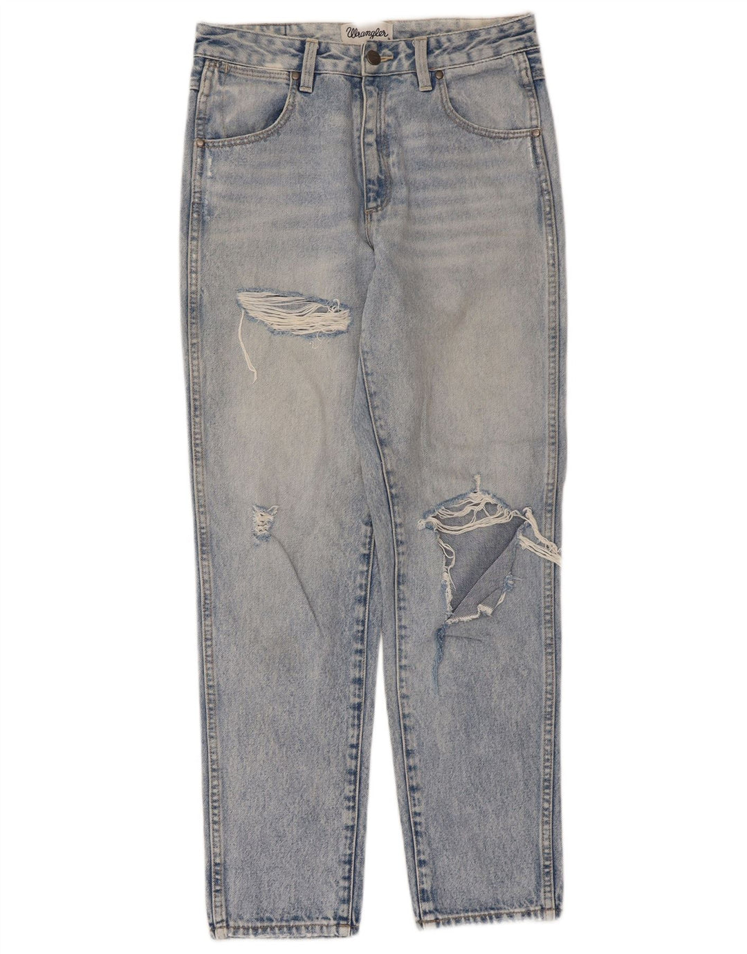 Wrangler Damen Drew Distressed Tapered Jeans US 9 Medium W28 L28 Blau