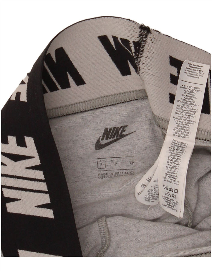 Nike Womens Graphic Leggings UK 10 Small Graue Baumwolle