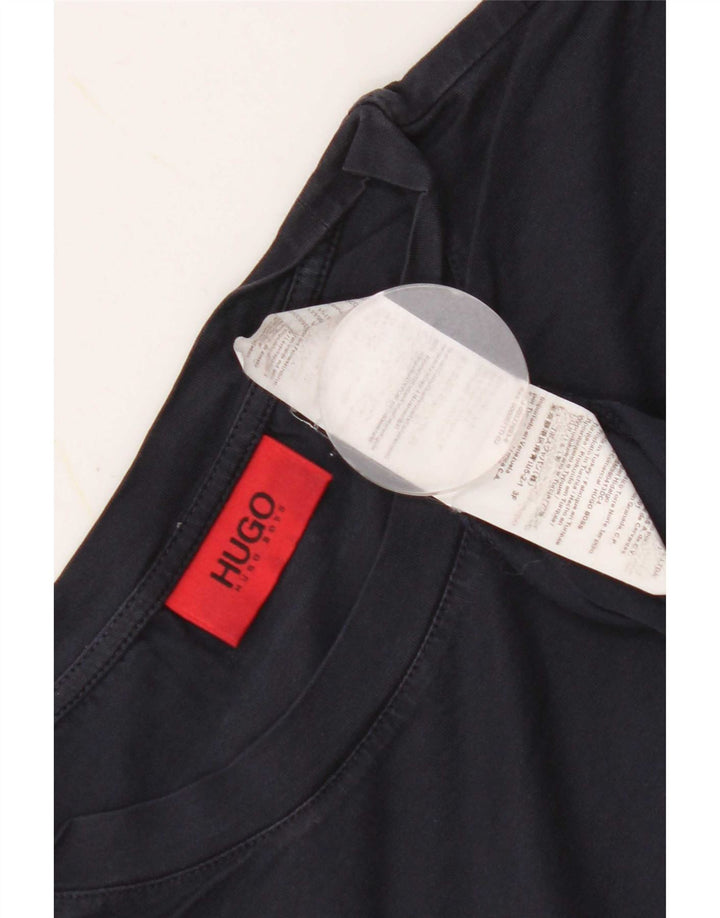 Hugo Boss Herren T-Shirt Top Medium Marineblau Baumwolle