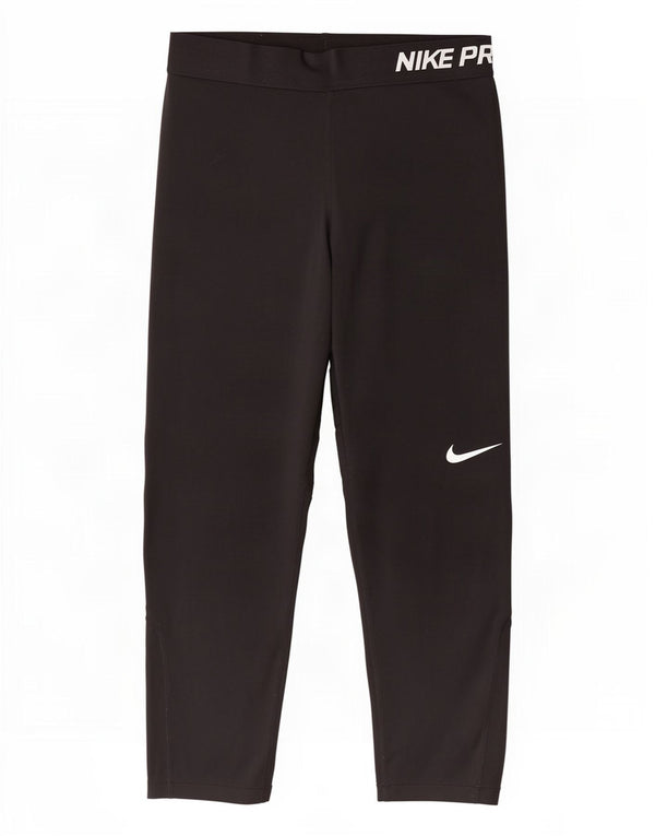Nike Damen Dri Fit Graphic Capri Leggings UK 10 Small Schwarz