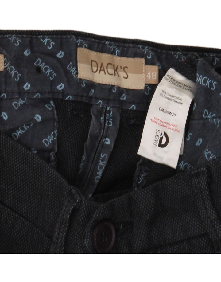 Dack's Slim Chino-Hose für Herren, Größe 48, Größe M, W32, L32, Schwarz, Baumwolle