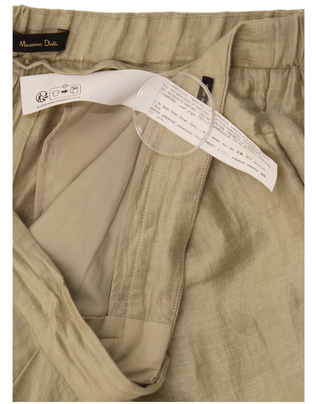 Massimo Dutti Damen gerade Chinohose EU 40 Medium W30 L28 Beige