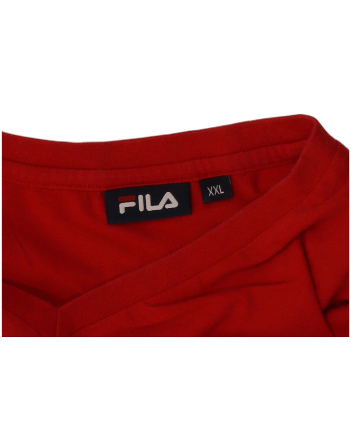 Fila Herren T-Shirt Top 2XL Rot