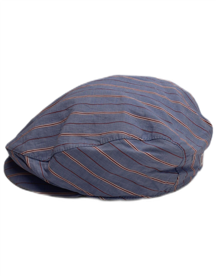 DOLCE & GABBANA Boys Junior Flat Cap Small Blue Striped Cotton Classic