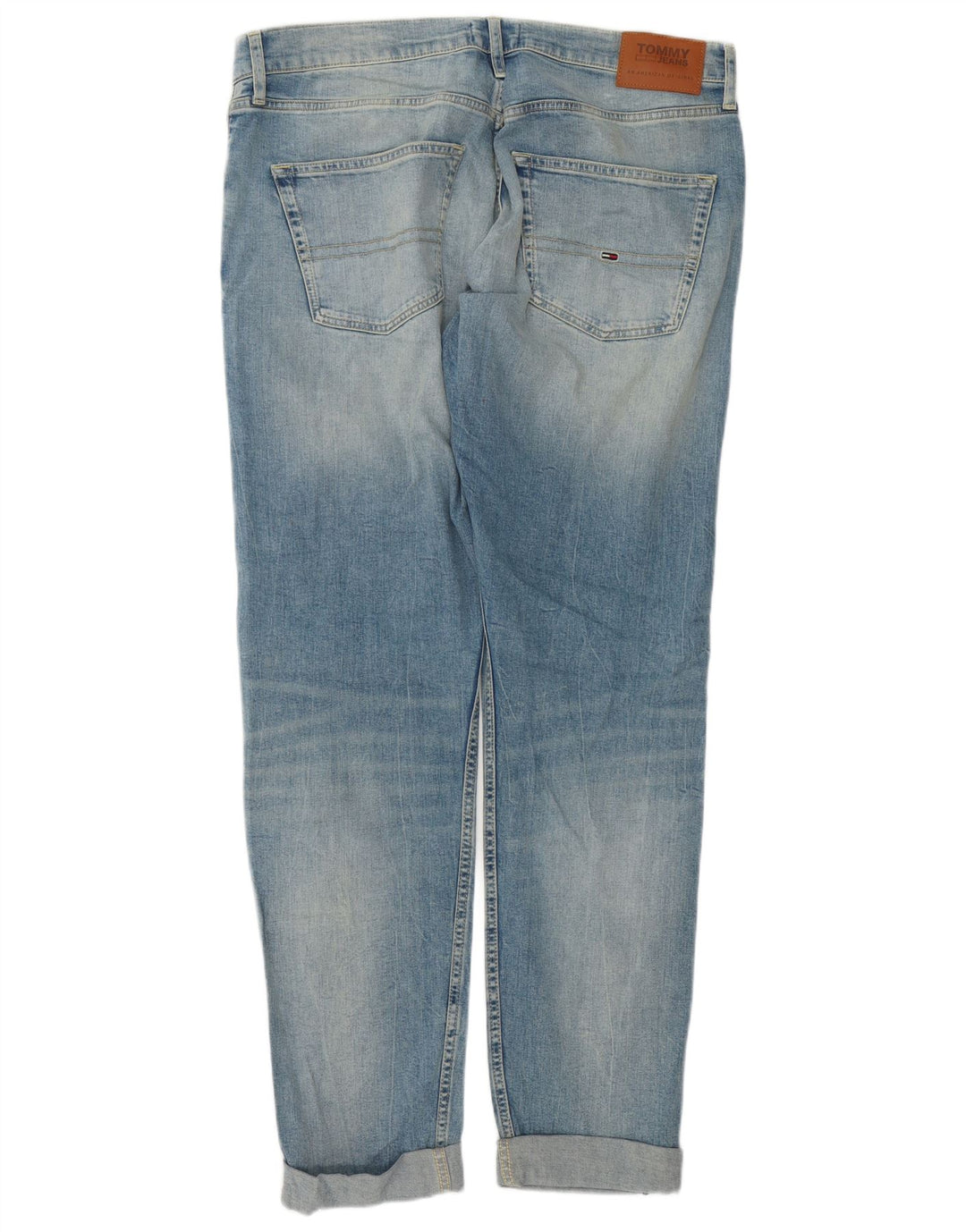 TOMMY HILFIGER Herren Straight Jeans W34 L36 Blaue Baumwolle