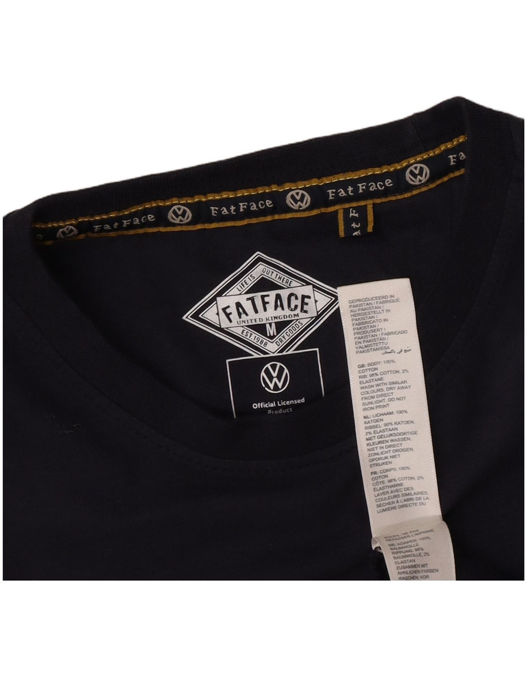Fat Face Herren-T-Shirt mit Grafik, mittlere Marineblau-Baumwolle