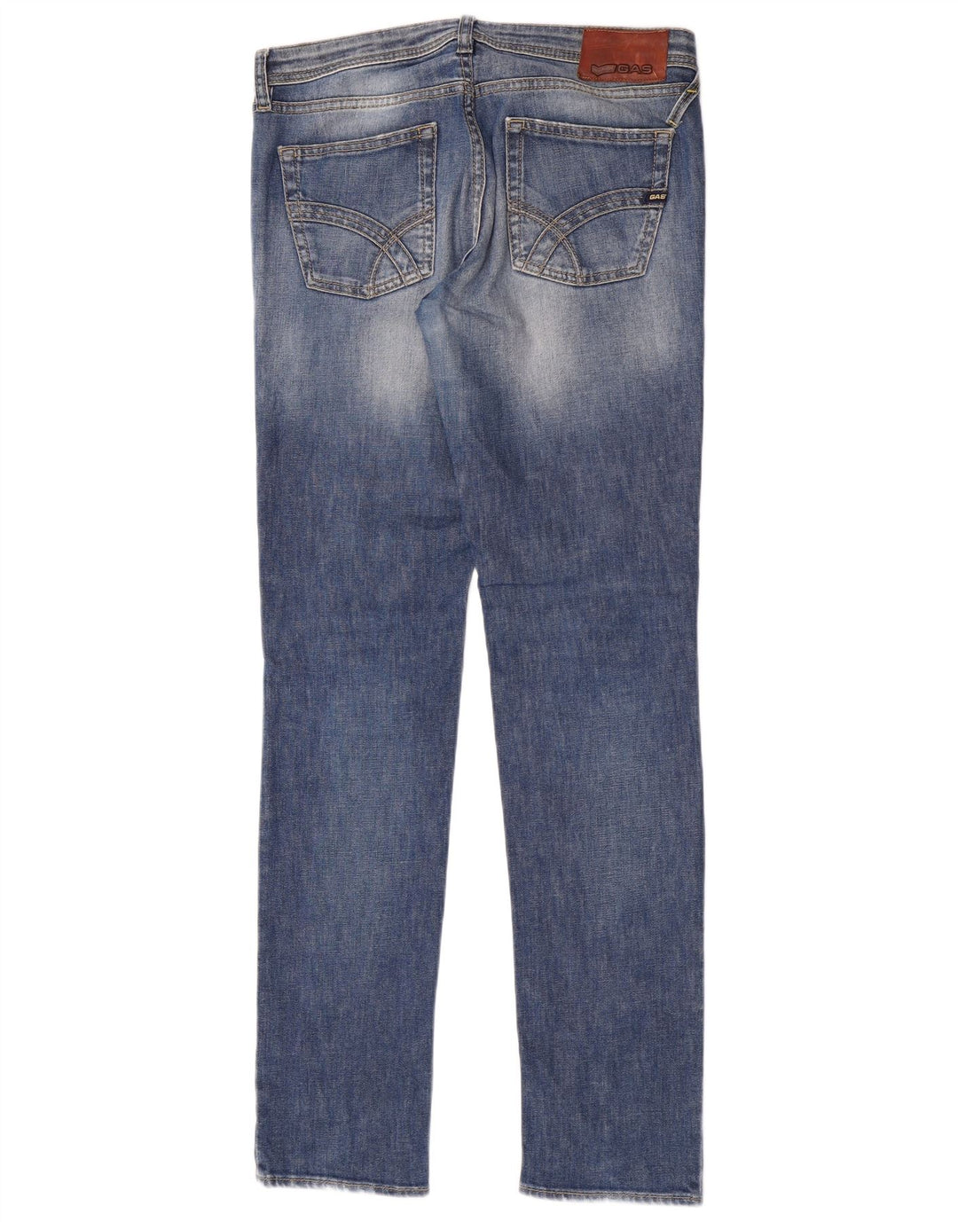 Gas Herren Slim Jeans W33 L34 Blaue Baumwolle