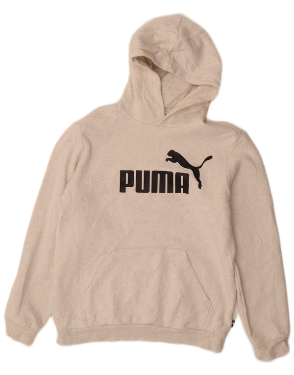 Puma Jungen Graphic Hoodie Pullover 15–16 Jahre graue Baumwolle