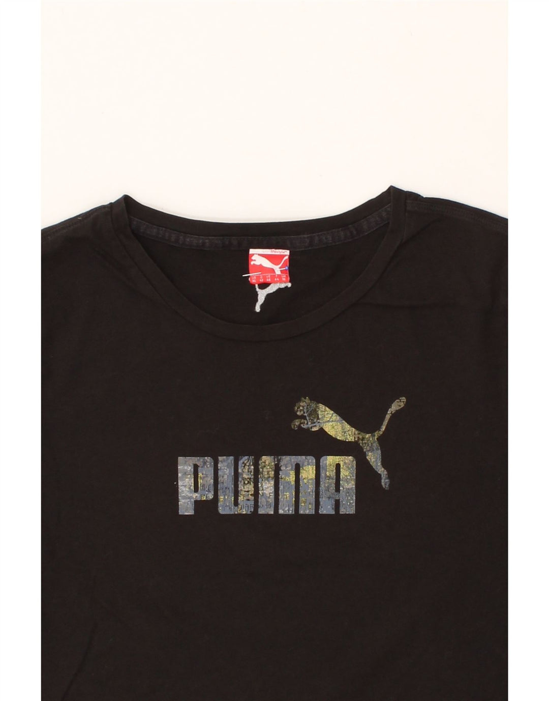 PUMA Womens Graphic T-Shirt Top UK 16 Large Black Vintage Puma and Second-Hand Puma from Messina Hembry 