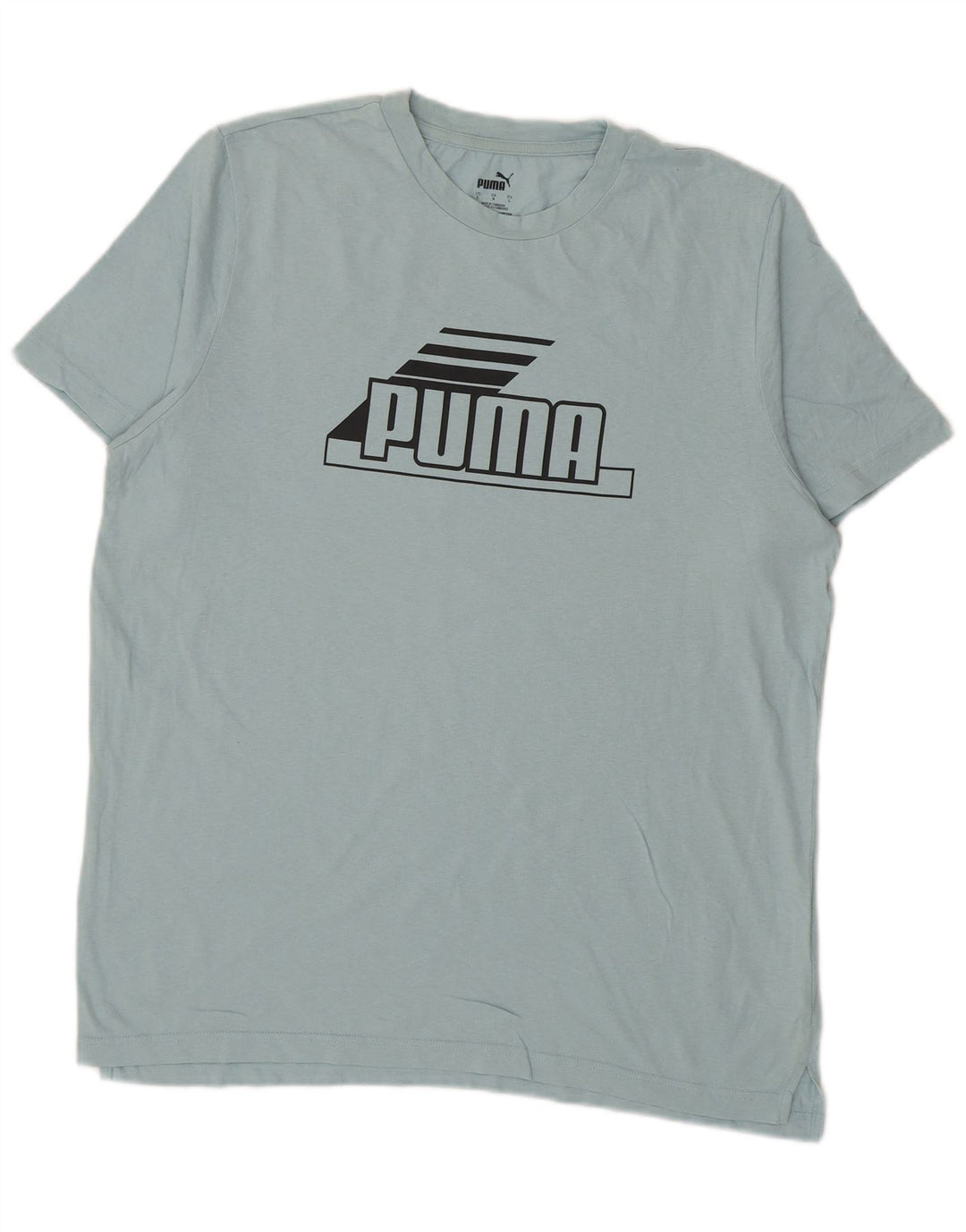 Puma Herren-T-Shirt mit Grafik, groß, türkisfarbene Baumwolle