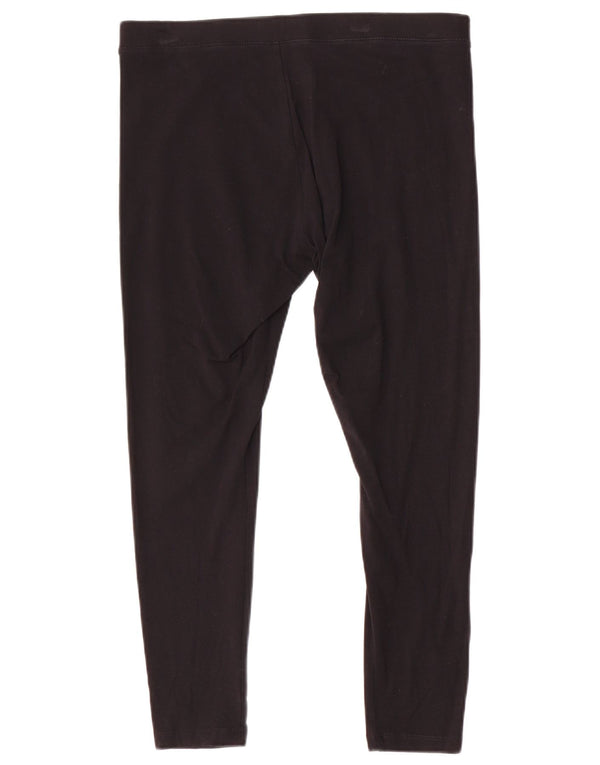 Marks & Spencer Damen Leggings UK 14 Große schwarze Baumwolle