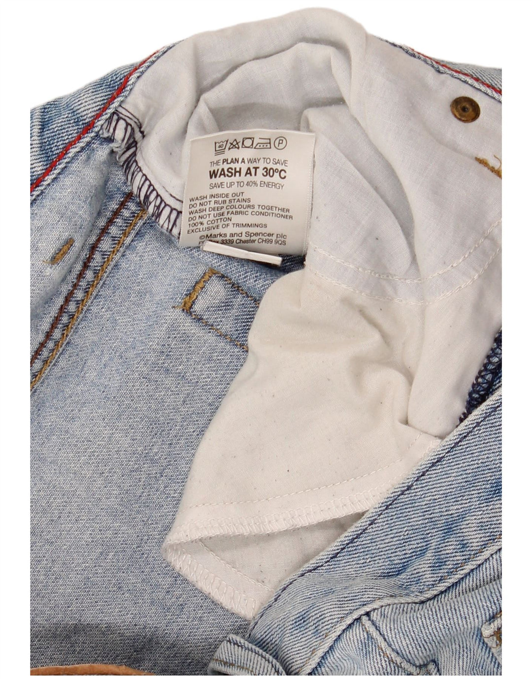 Marks & Spencer lockere Herrenjeans, W32, L26, blaue Baumwolle