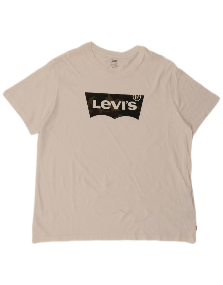 Levi's Herren-T-Shirt mit Grafik, XL, weiße Baumwolle