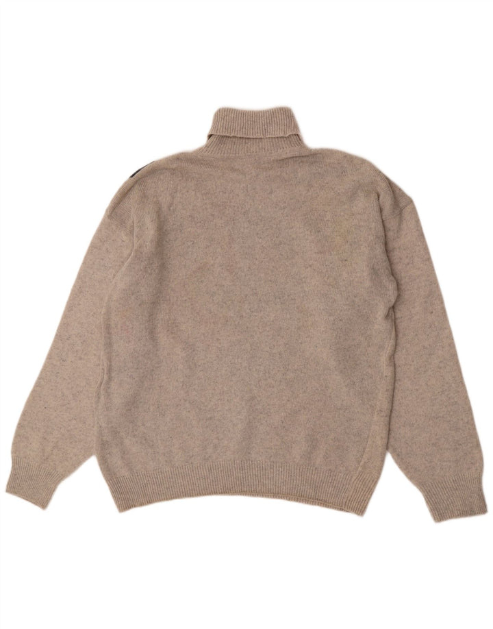 Tom Tino Herren Rollkragenpullover Pullover IT 50 Mittelgrau Argyle/Diamant