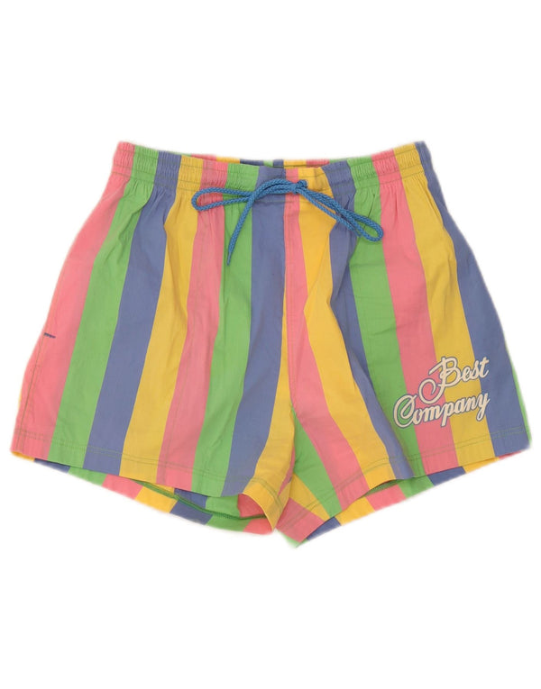 Best Company Damen-Badeshorts mit Grafik, UK 18, XL, mehrfarbig gestreift