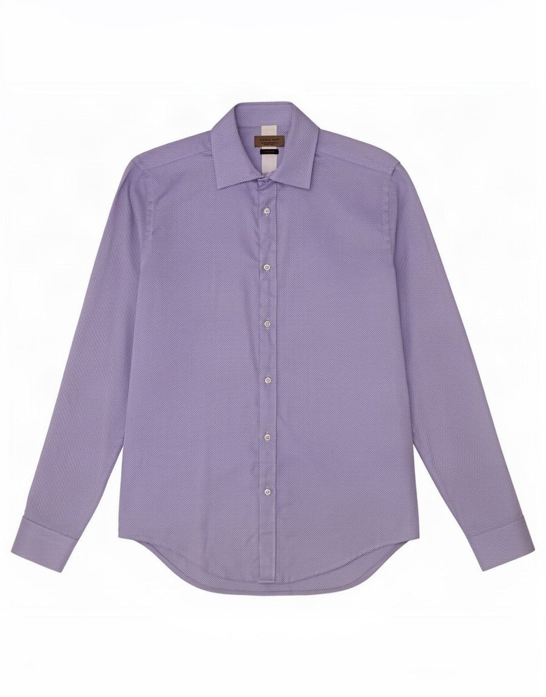 Zara Herren-Slim-Fit-Hemd aus mittelblau gepunkteter Baumwolle