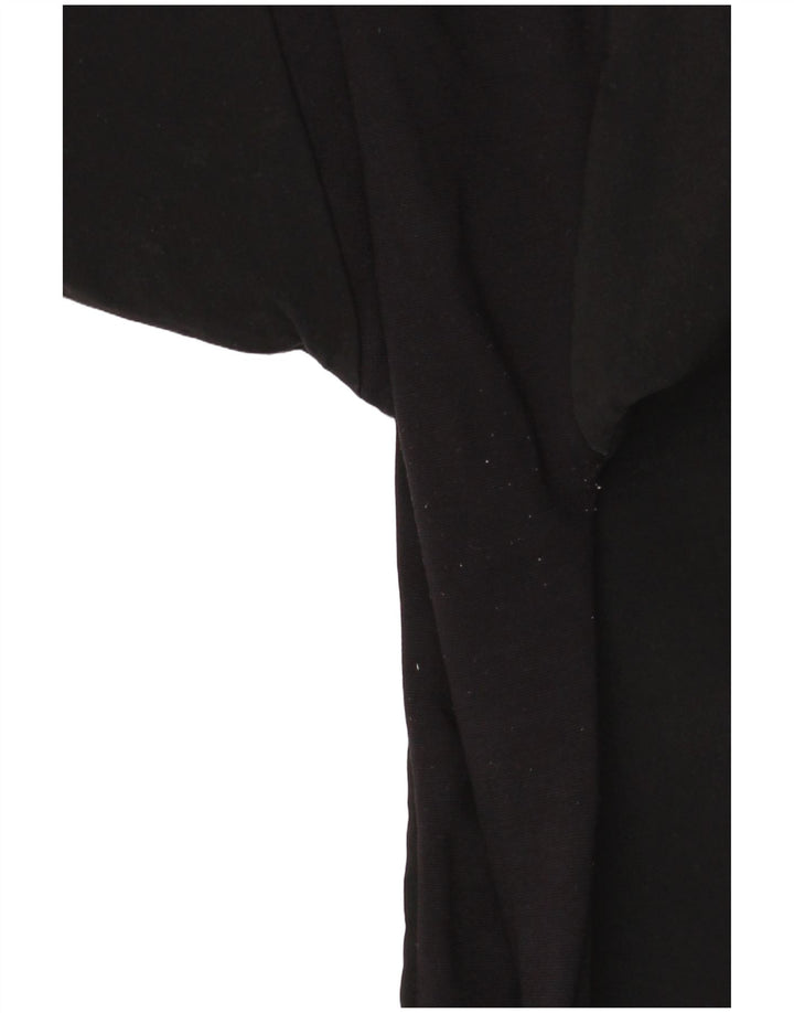 Adidas Herren-Pullover-Trainingsanzugoberteil mit Reißverschluss und Halsausschnitt, groß, aus schwarzem Polyester