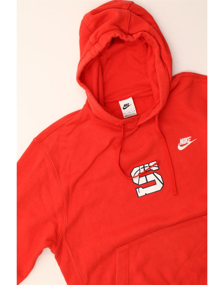 NIKE Mens Graphic Hoodie Jumper Medium Red Cotton Vintage Nike and Second-Hand Nike from Messina Hembry 