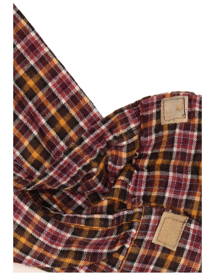 VINTAGE Herren-Flanellhemd, Größe 41/42, große, mehrfarbig karierte Baumwolle