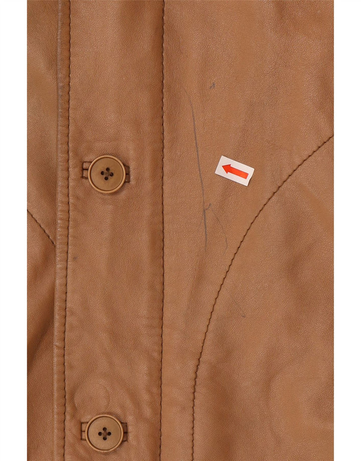 Vintage Herren Lederjacke IT 48 Mittelbraun