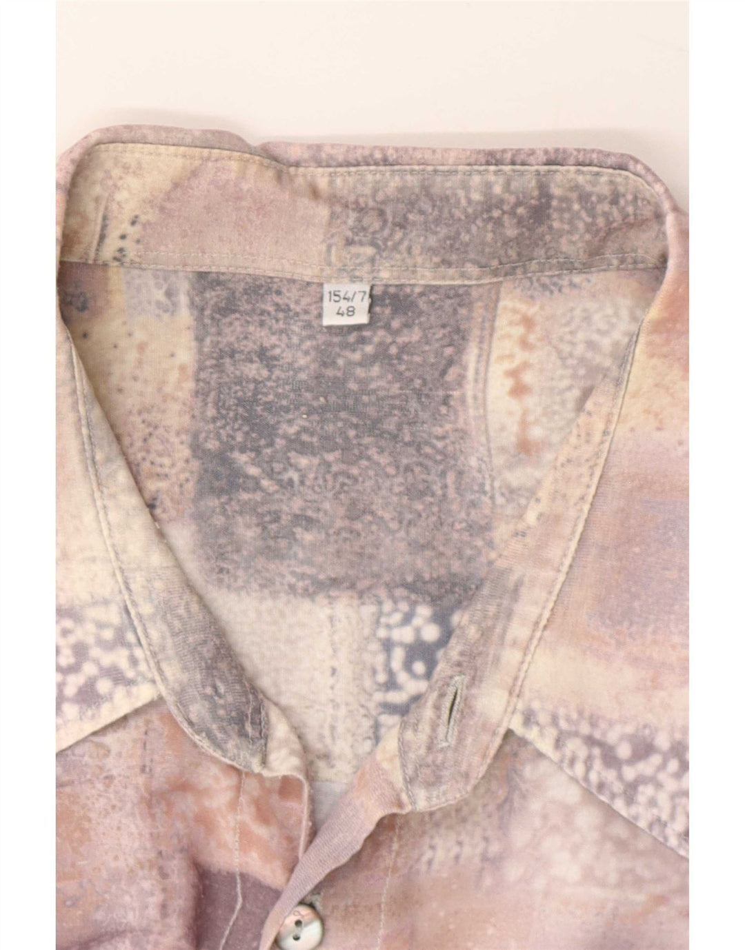 Vintage Herren-Hemd mit abstraktem Muster, Größe 48 3XL, mehrfarbig