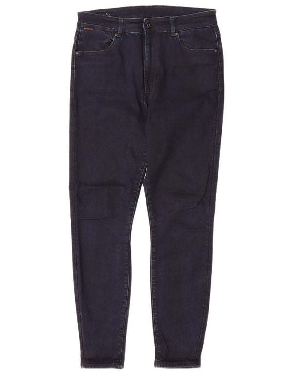 G-Star Womens Ultra High-Rise Skinny Jeans W31 L28 Navy Blue Cotton