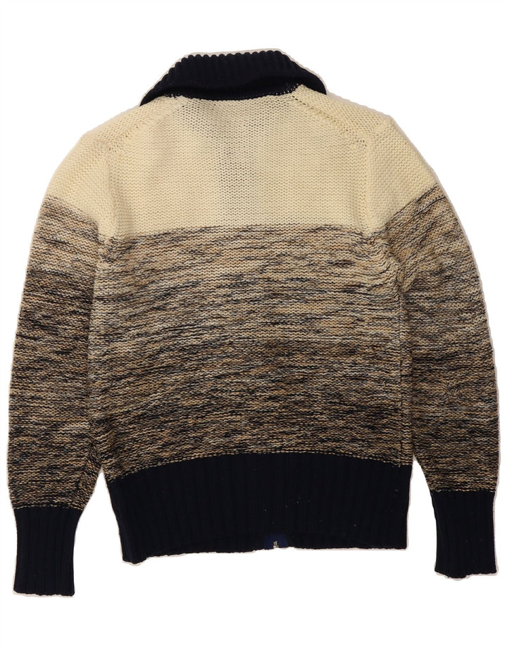 C&A Womens Cardigan Sweater IT 52/54 2XL Beige Colourblock Polyacrylic Vintage C&A and Second-Hand C&A from Messina Hembry 